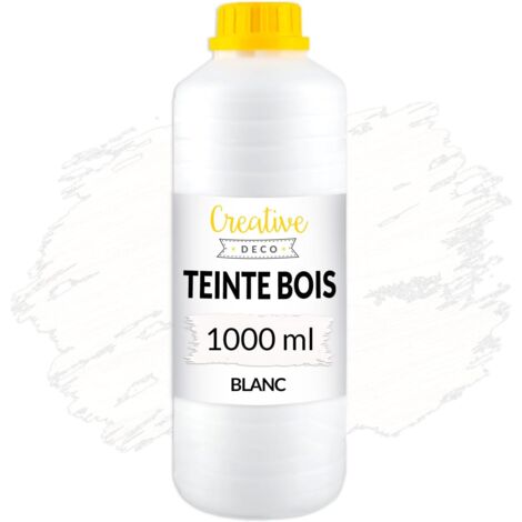 Teinte et Protection Bois à Séchage Rapide Blanc 1L