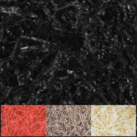 1kg Frisure Papier Déchiqueté Kraft Noir pour Emballage Cadeau