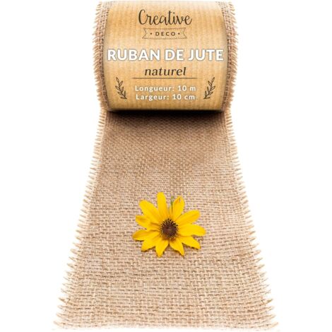 Ruban Chemin de Table Jute 10cm x 10m Beige Fête et Événement