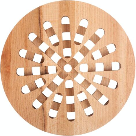 Dessous de Plat en Bois de Hêtre Rond 19,5 x 19,5 cm