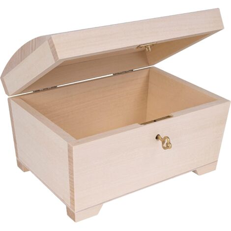 Boîte à Bijoux en Bois Verrouillable avec Clé 20 x 14,5 x 11,7 cm (1/5)