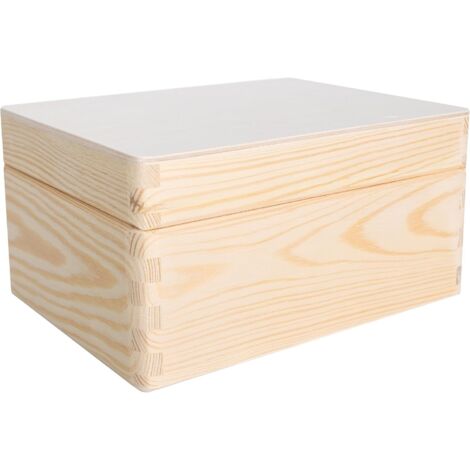 Boîte en Bois Rangement Souvenirs 19,5 x 15 x 10 cm (1/5)