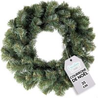 Couronne de Noël Artificielle Vert 35 cm
