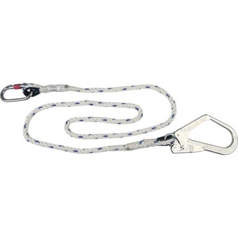 LONGE 1,5M AVEC CONNECTEUR GRANDE OUVERTURE BLANC