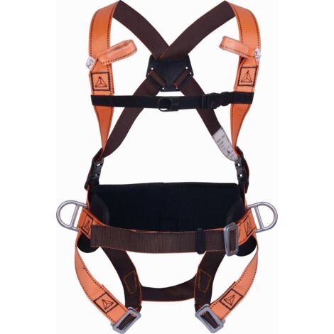 Harnais antichute Delta Plus HAR14XX orange taille XL/XXL avec ceinture et 4 points d'accrochage