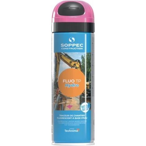Sprühdose - Baustellenmarkierer Kirsche fluo tp hydro SOPPEC - 143525