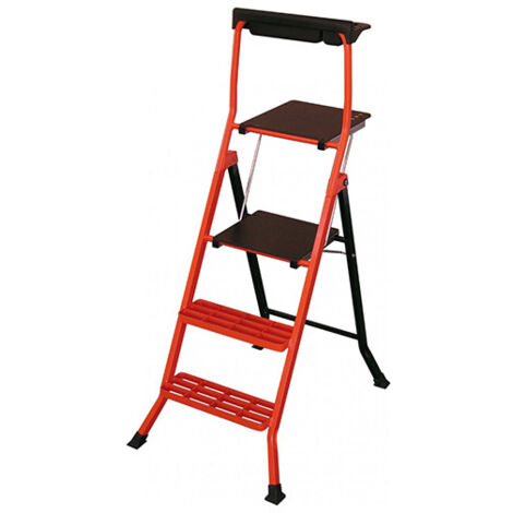 TRITTLEITER MIT GITTERROST 70 CM AUS LACKIERTEM STAHL MONDELIN - 201900 (1/4)