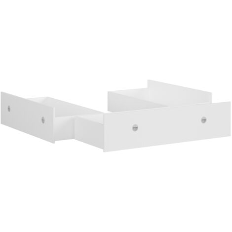 Letto A Cassetto 90x200 Weber Industries Sweet Con 2 Ruote E 2 Molle – Bianco, Struttura In Truciolare