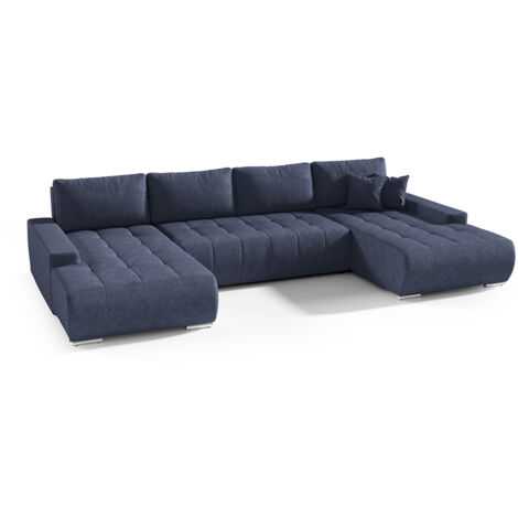 U-Sofa 5-sitzig umbaubar Truhe Jonas Marineblau (1/5)