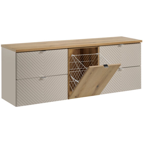 Waschtischunterschrank 160cm Manoa mit 4 Schubladen, Kaschmir