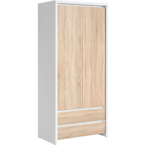 schrank-soren-mit-2-schubladen-und-2-t-ren-holzoptik-und-wei-200cm