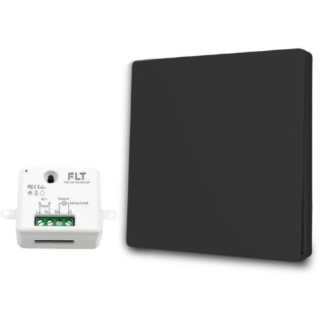 Interrupteur va-et-vient sans fil prêt à poser – 1 bouton poussoir – Récepteur radio encastrable – Technologie sans batterie (1/5)