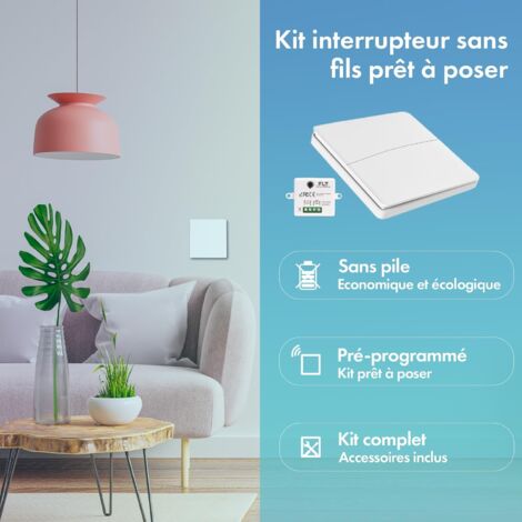 Kit double va et vient KNX radio • TRK152M | Hager