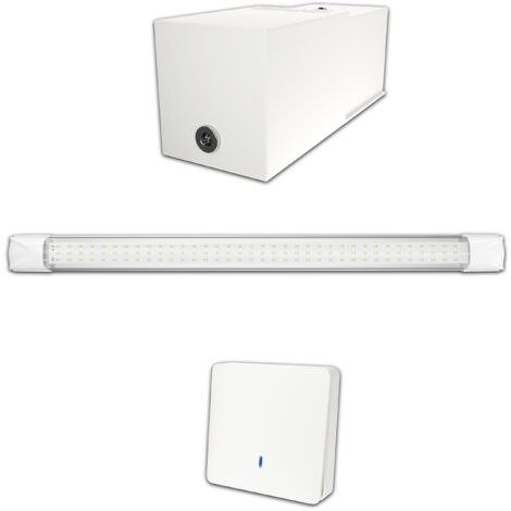 Kit éclairage sans fil garage box cave sous sol - 1 réglette led - 1 Batterie - 1 interrupteur radio - Gamme ACCESS 1100 lumens