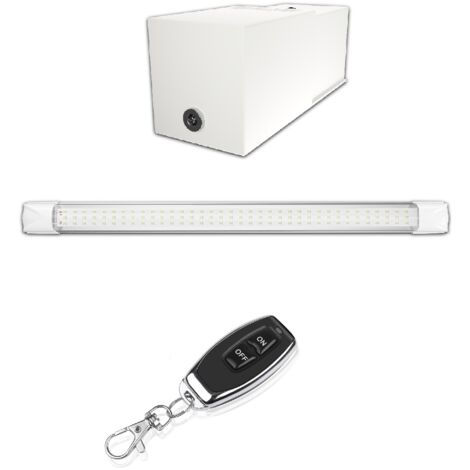 Kit éclairage sans fil garage box cave sous sol - 1 réglette led - 1 Batterie - Télécommande porte clé - Gamme ACCESS - 1100 lumens