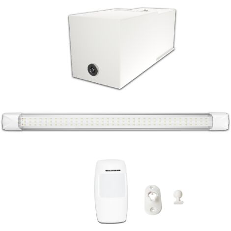 Kit éclairage sans fil garage box cave sous sol - 1 réglette led - 1 Batterie - 1 Détecteur radio sans fil - Gamme ACCESS 1100 lumens (1/5)