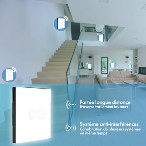 Kit Interrupteur Sans Fil Et Sans Pile – Qualité Pro – 2 Télécommandes + 1 Relais – Installation Facile