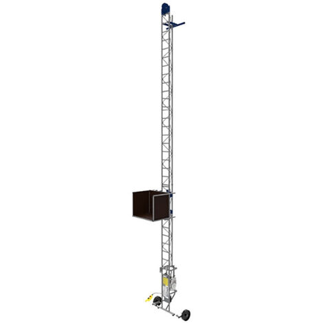Tubesca Comabi – Monte matériaux 7 m – Treuil 230 V monophasé – Capacité 150 kg/m² – Installation rapide avec télécommande – Norme NF EN 12158-2