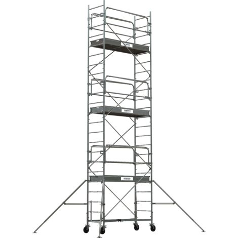 Echafaudage roulant acier GENERIS 750/4 Hauteur Travail 9,30 m Tubesca Comabi