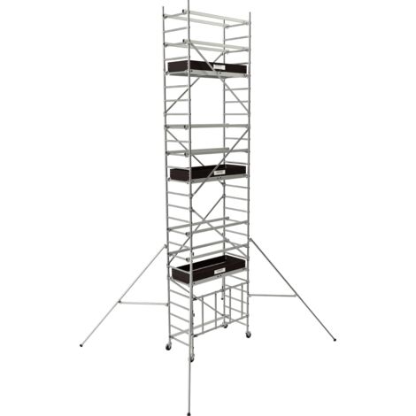 Echafaudage roulant aluminium RUNNER Hauteur Travail 7,60 m Tubesca Comabi (1/2)