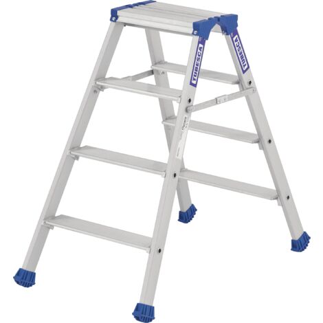 Lot de 2 marchepieds PLATINIUM double de chantier 4 marches Tubesca Comabi (1/2)