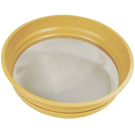 Taliaplast – Tamis plastique professionnel n°6 pour criblage terre et petits graviers – Corps en PS Choc jaune – Espace inter-mailles 4 mm – Diamètre 45 cm (1/8)
