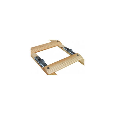 Outifrance – Échelle de toit pliante renforcée 6 m – 18 échelons larges 80x20mm – Montants plats pour robustesse – Surface striée pour adhérence