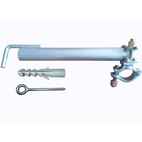 Kit d'amarrage complet pour échafaudage 0,50 m – Tube à crochet 49 mm – Sécurise vos structures temporaires – Poids 3,50 kg