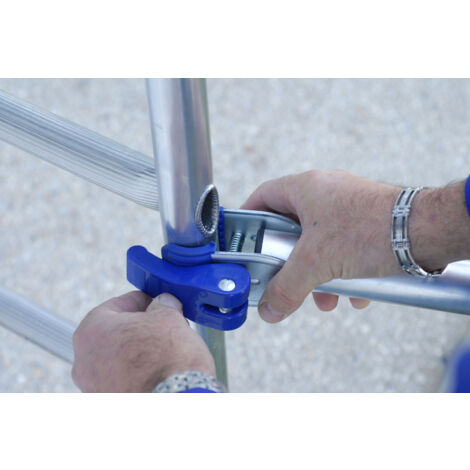 Echafaudage roulant aluminium TOTEM 2 LINE 180 Hauteur travail 7,85 m Tubesca Comabi (1/2)