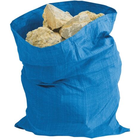 Silverline – Sacs à gravats usage intensif 5 pcs – Dimensions 900 x 600 mm – Polypropylène tissé 80 g/m² – Résistants à la perforation et déchirure