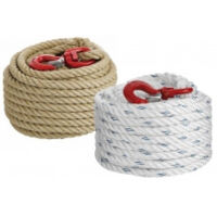 Corde à poulie avec crochet 30 m chanvre diam 20/22 mm - Outifrance