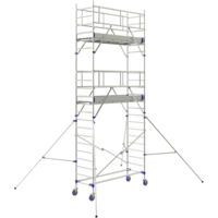 Echafaudage roulant aluminium TOTEM 2 LINE 250 Hauteur travail 6,85 m Tubesca Comabi