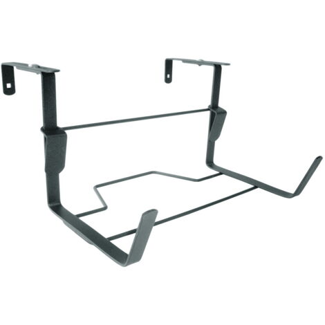 Support jardinière fer plat fixations réglables anthracite 35x18 cm