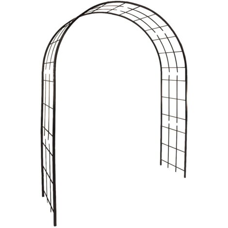 Arche de jardin fer vieilli 180x50x250 cm – Acier époxy résistant aux UV – Système d'emboîtement simple – Tuteur pour plantes grimpantes - car20