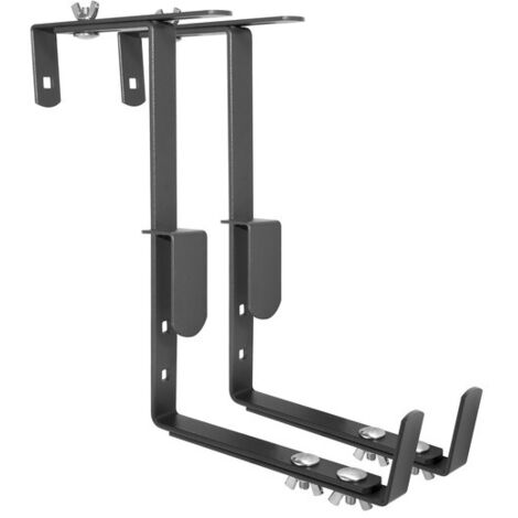 Lot de 2 supports tout reglable pour jardinière anthracite 16 à 26 cm