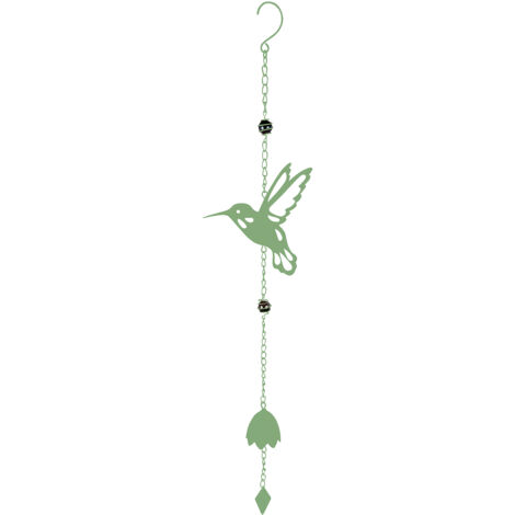 Carillon Colibri avec perles vert pâle (1/3)