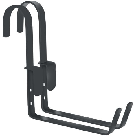 Lot de 2 supports crochet pour jardinière anthracite 18 cm