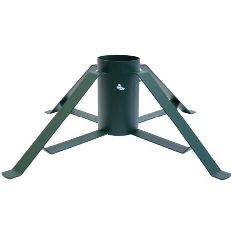 Pied de sapin 4 pieds fer plat vert sapin tube 11 cm (1/3)