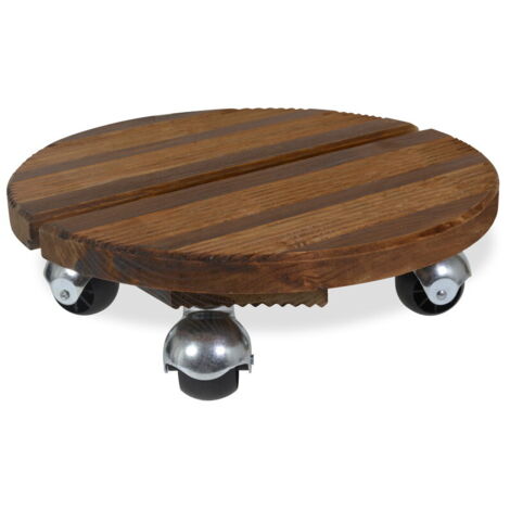 Roule plante BOIS rond naturel 30 cm (1/5)
