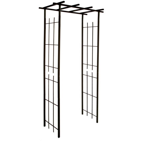 Pergola en fer époxy vieilli 97x40x198 cm – Support pour plantes grimpantes – Résistante aux intempéries et UV – Montage rapide par emboîtement - car20 (1/5)
