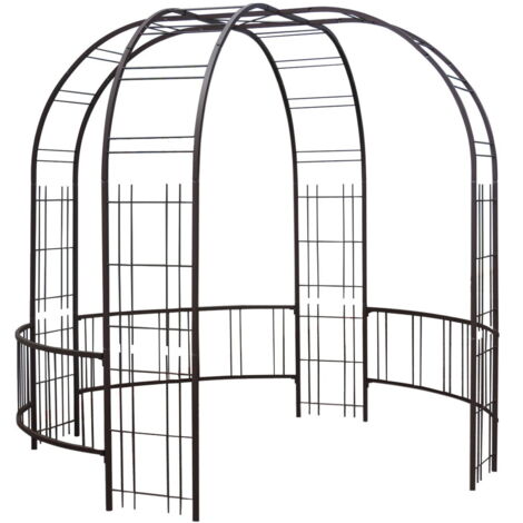 Kiosque premium tube car25 fer vieilli 265x250 cm