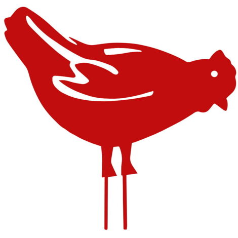 Figurine à piquer poule rouge 28x39 cm (1/5)