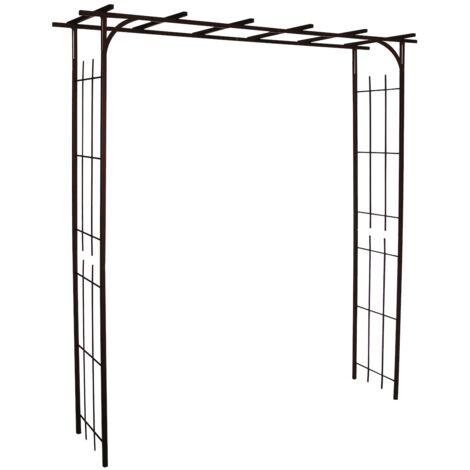 Arche Pergola tube carré 20  187x40x198 cm noir charbon