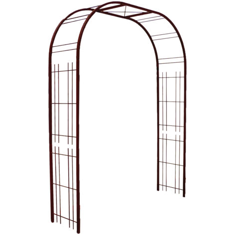 Arche premium tube car25 treillage fer vieilli 195x50x250 cm