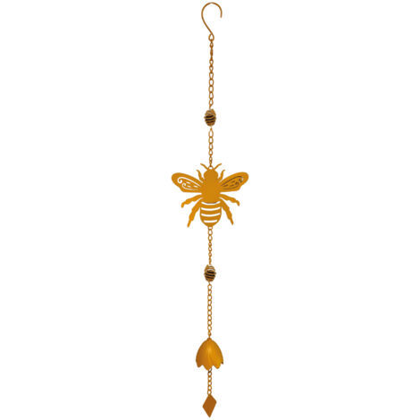 Carillon Métal Abeille Perles 17,5x7x92 cm Jaune Louis Moulin