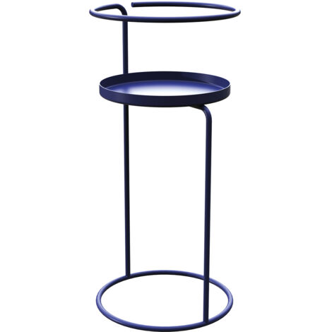 Sellette Cylindra Métal 55x26 cm Ø23 cm Bleu Louis Moulin (1/3)