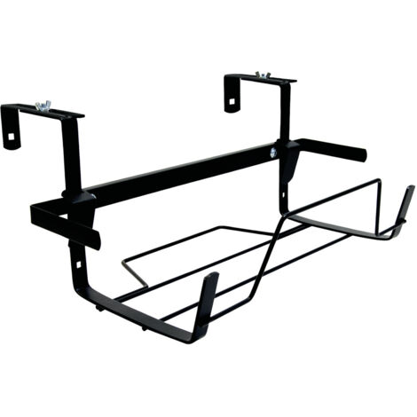 Support Jardinière Extensible Fer Plat Noir Essentis Moulin (1/3)