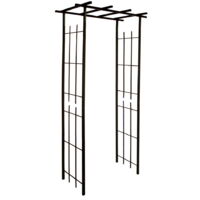 Pergola en fer époxy vieilli 97x40x198 cm – Support pour plantes grimpantes – Résistante aux intempéries et UV – Montage rapide par emboîtement - car20