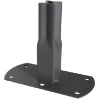 Pack 2 pieds tube car25 à visser anthracite 13x6x12 cm