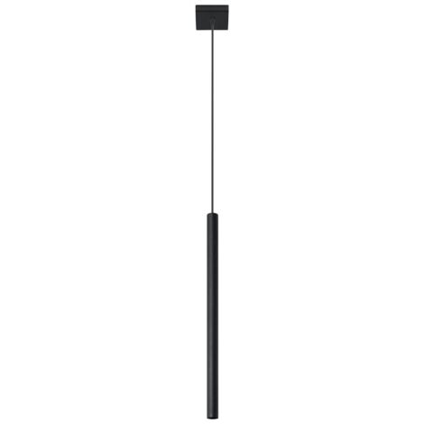 Lampada a sospensione Pastelo nero 8x100x8cm Sollux
